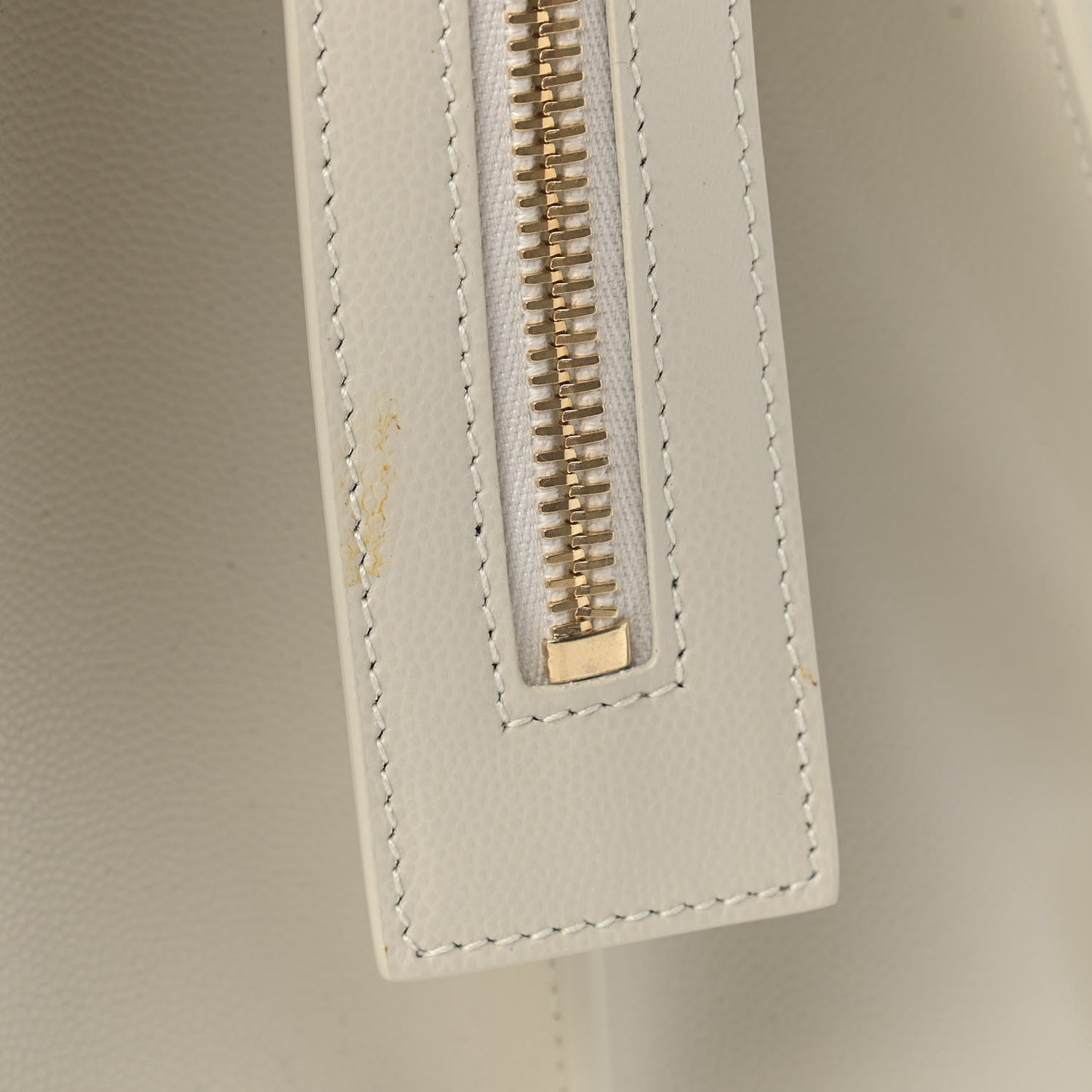 Shiny Calfskin Medium Uptown Tote White