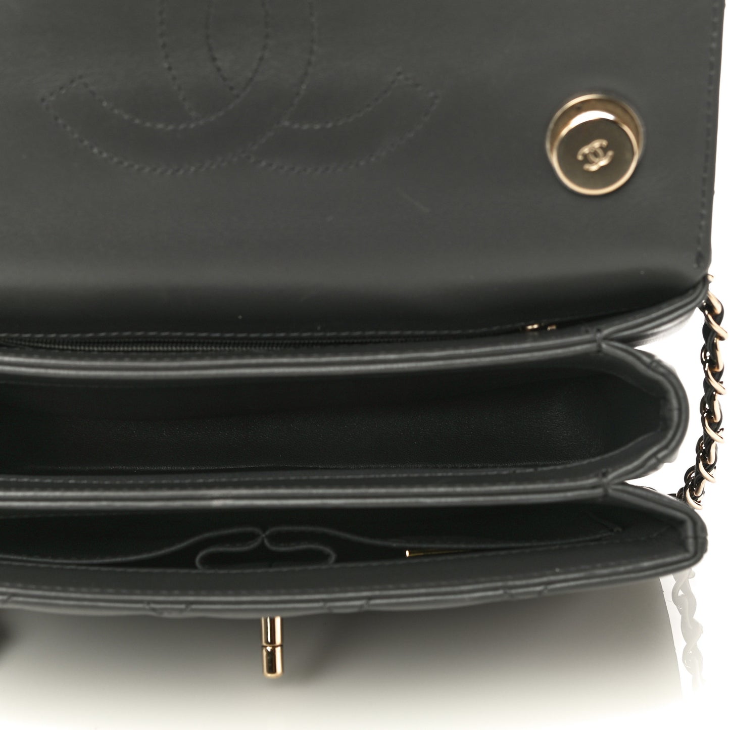 Lambskin Quilted Small Trendy CC Dual Handle Flap Bag Dark Grey