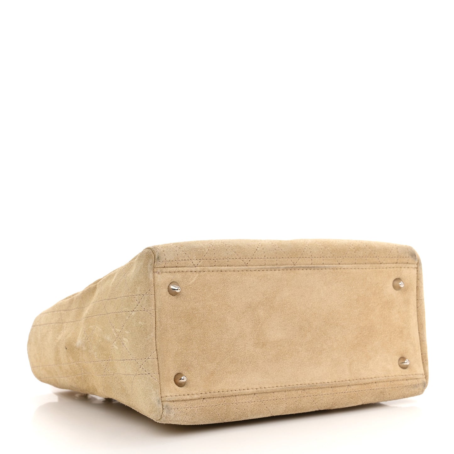 Suede Cannage Medium Lady Dior Beige