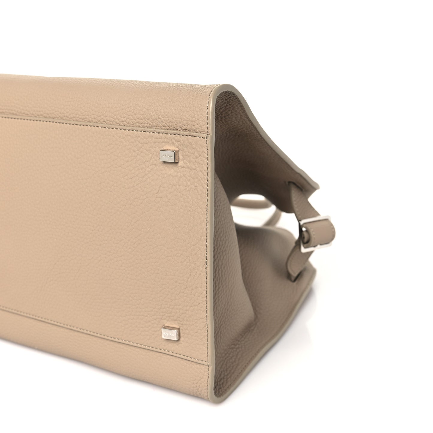 Matte Grained Calfskin Soft Margaux 15 Dark Taupe