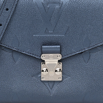 Louis Vuitton Metallic Empreinte Monogram Giant Pochette Metis Navy Nacre 7 of 9