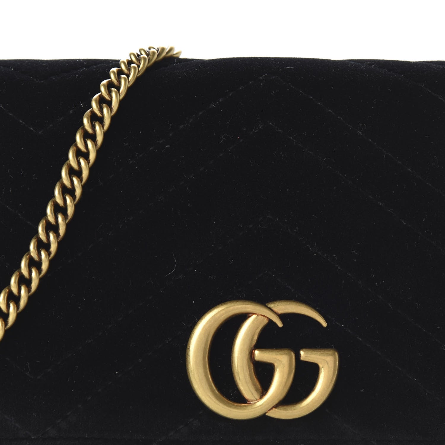 Gucci Velvet Matelasse GG Marmont Mini Bag Black 9 of 10