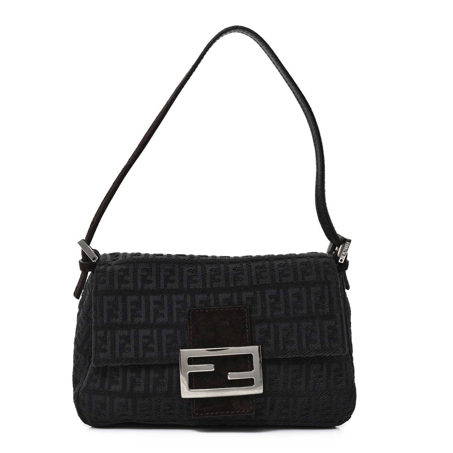 Fendi Velvet Zucchino Suede Mini Mama Baguette Grigio Testa di Moro Grigio Testa di Moro 1 of 12