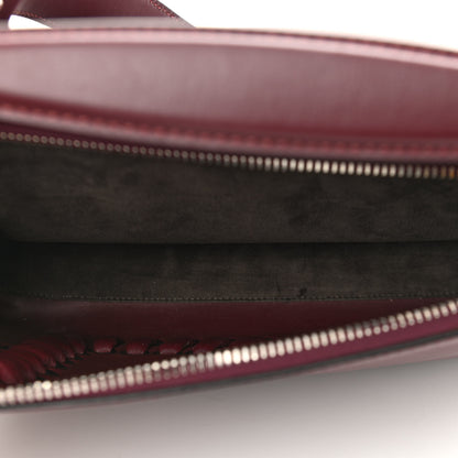 Fendi Vitello Baltico Dolce Shiny Nappa Lace Up DotCom Satchel Bordeaux 6 of 19