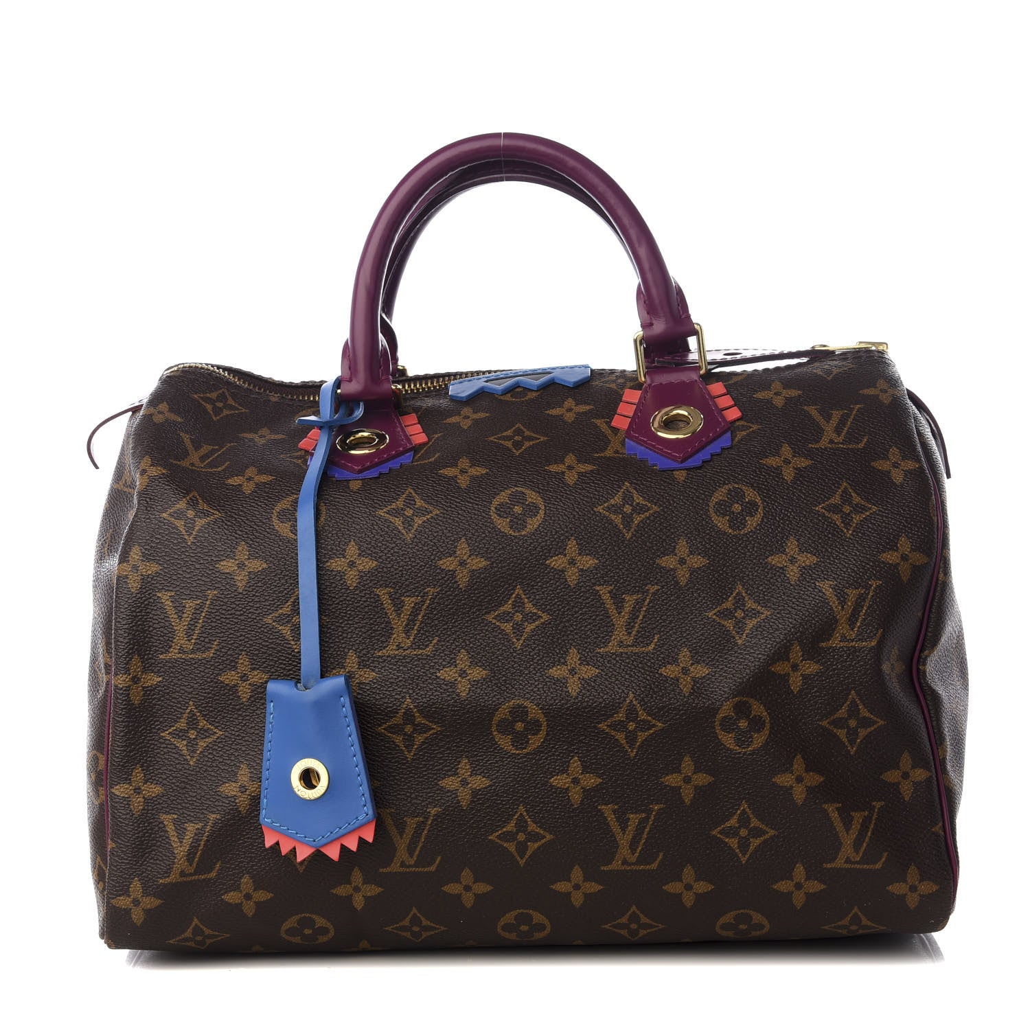 Louis Vuitton Monogram Totem Speedy 30 Magenta 1 of 7