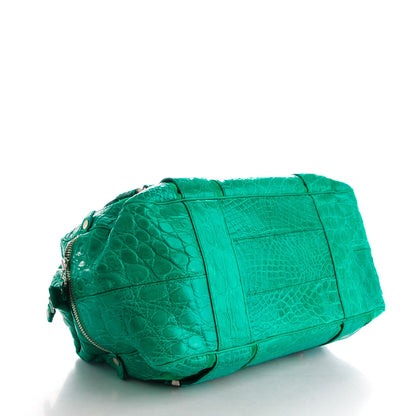 Jimmy Choo Crocodile Suede Mahdi Green 4 of 10