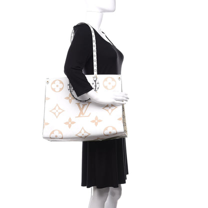 Louis Vuitton Monogram Giant Onthego GM Kaki Beige 2 of 10