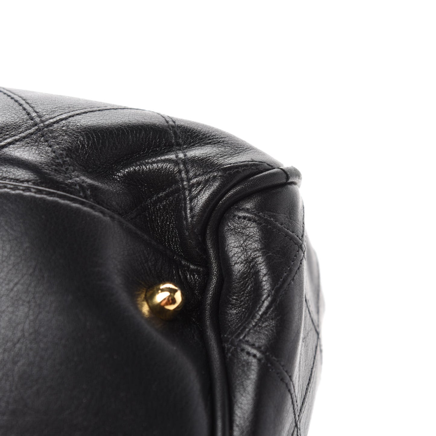 Calfskin Stitched CC Boston Black