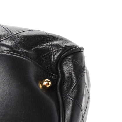 Chanel Calfskin Stitched CC Boston Black 9 of 15