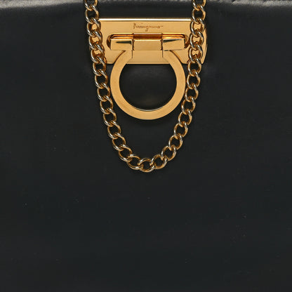 Salvatore Ferragamo Calfskin Diana Clutch Black 7 of 10