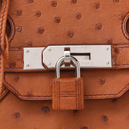 Hermes Ostrich Birkin 35 Gold 8 of 12