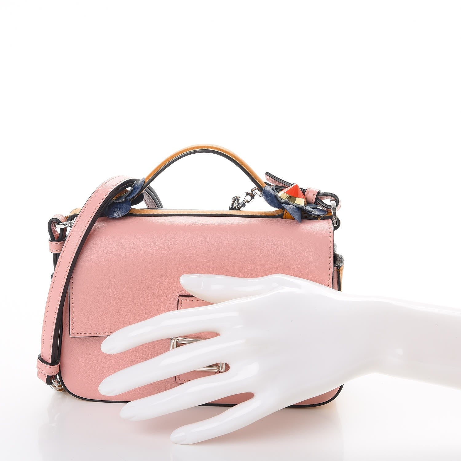 Fendi Vitello Dolce Nappa Flowerland Tri-Color Micro Double