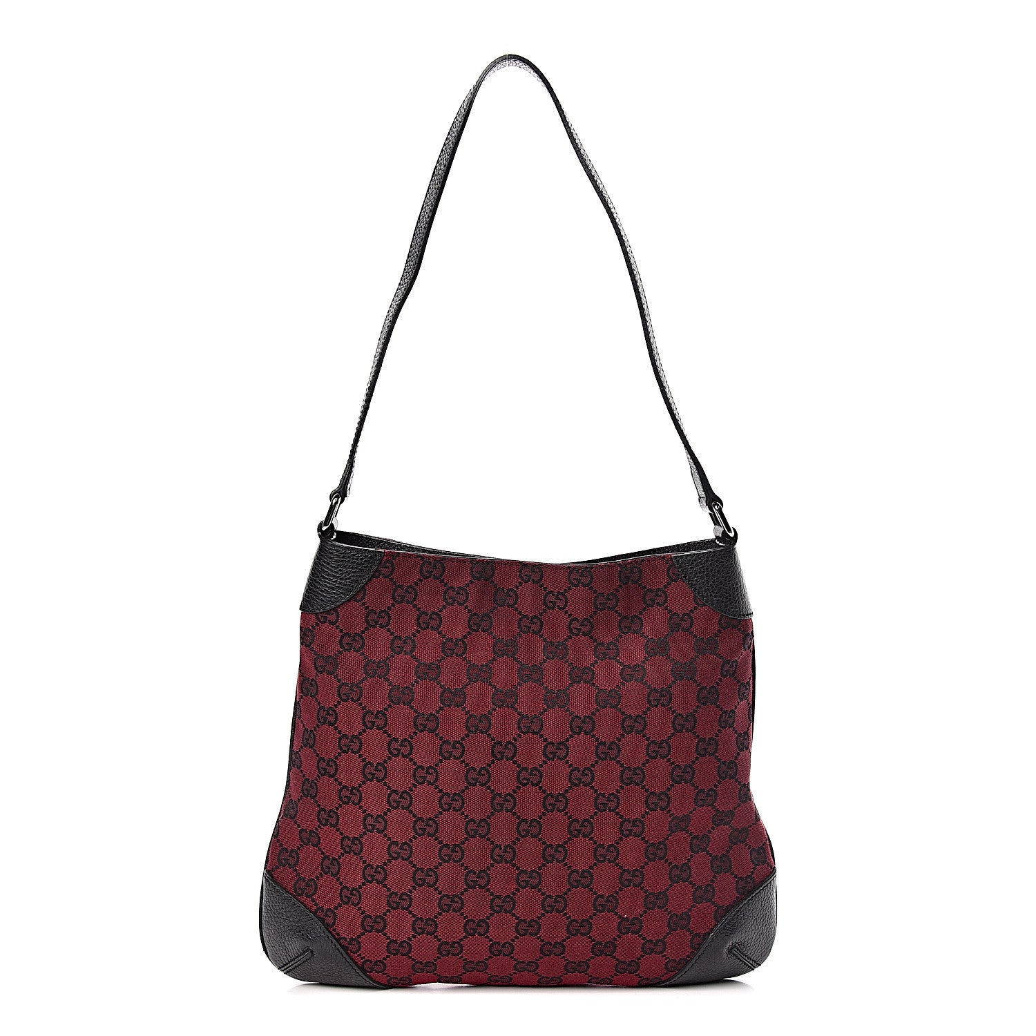 Gucci Denim Monogram Hobo Red 1 of 11