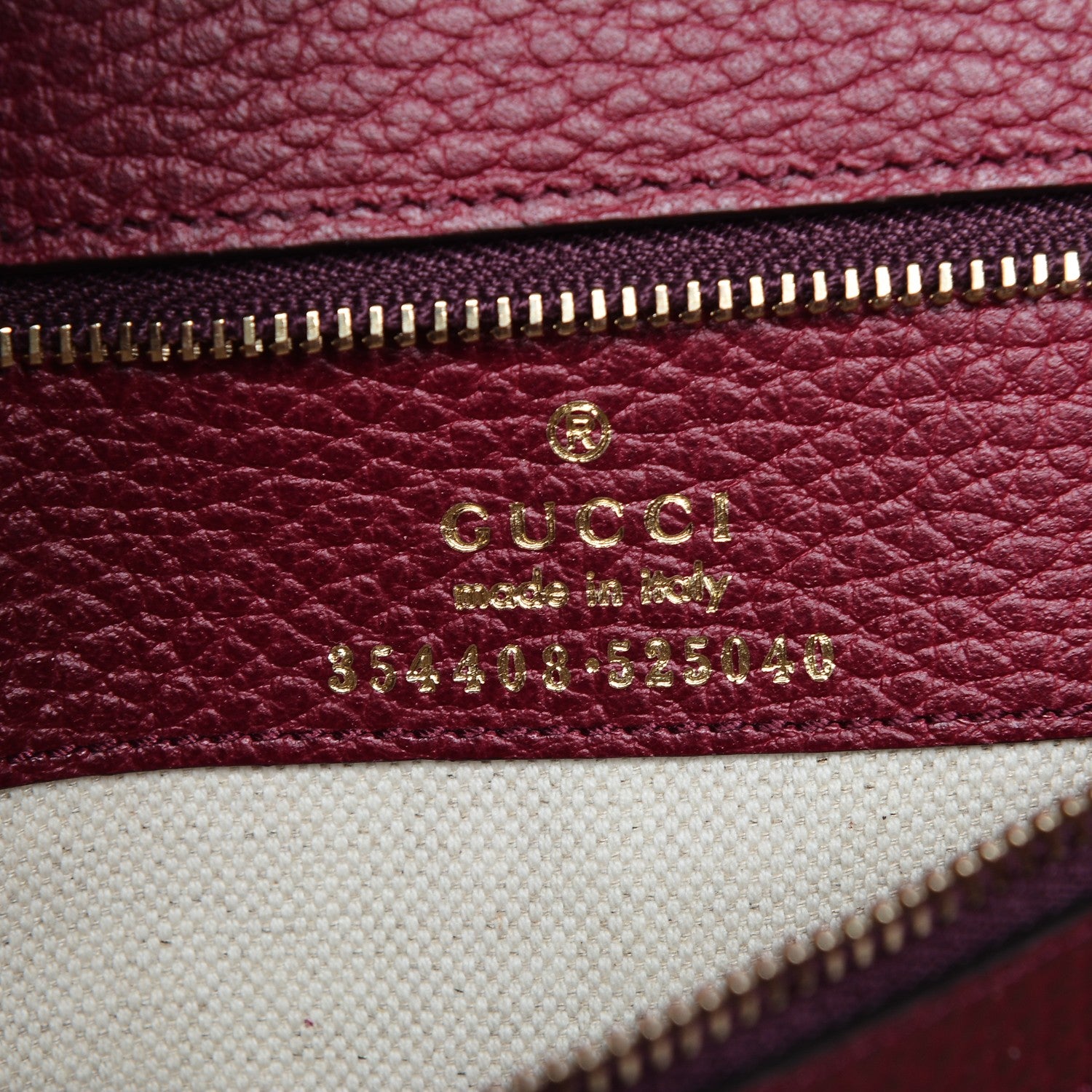 Gucci Dollar Calfskin Small Swing Tote Raspberry 6 of 9