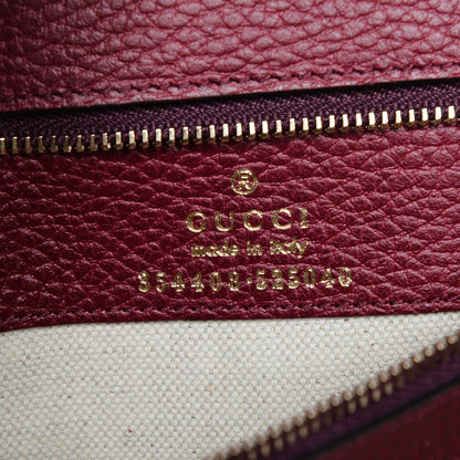 Gucci Dollar Calfskin Small Swing Tote Raspberry 6 of 9