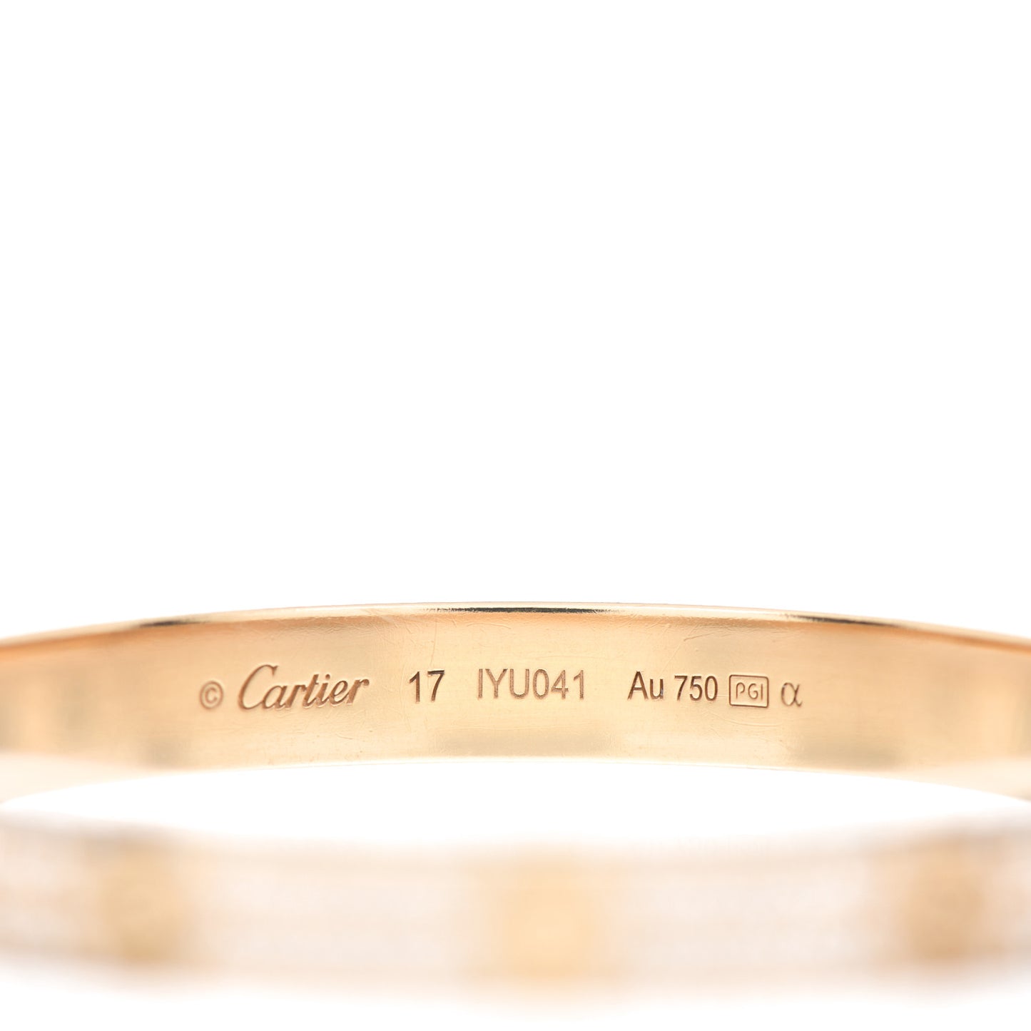 18K Yellow Gold Diamond LOVE Paved Bracelet 17