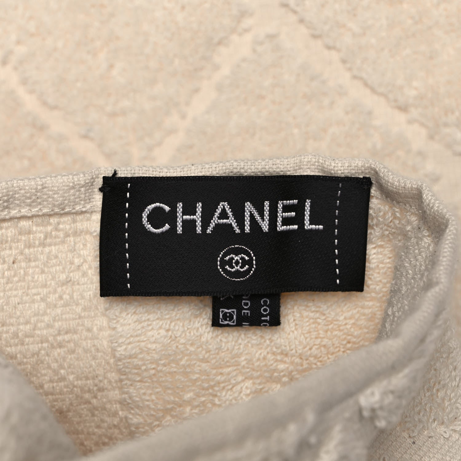 Chanel Terry Cotton CC Beach Tote Towel Set Ivory 13 of 17