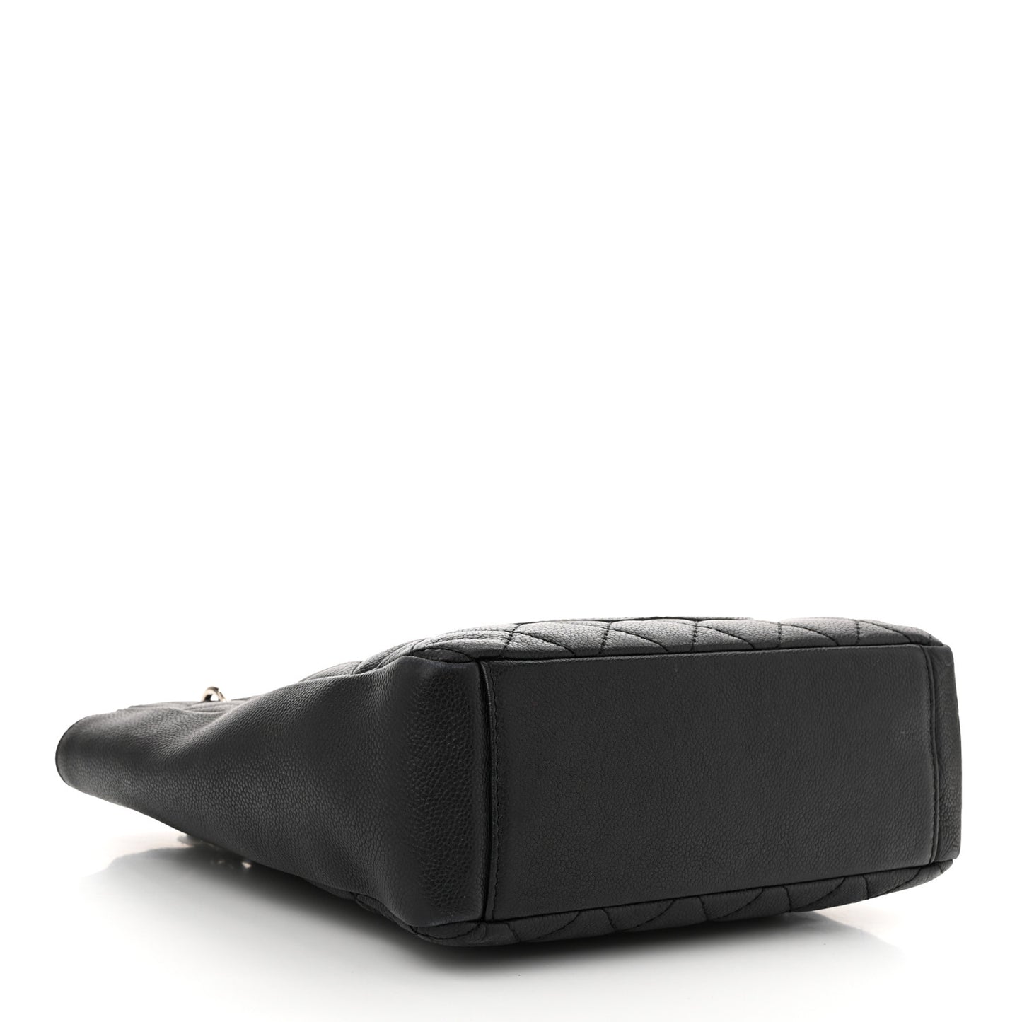Caviar Quilted Petit Shopping Tote PST Black