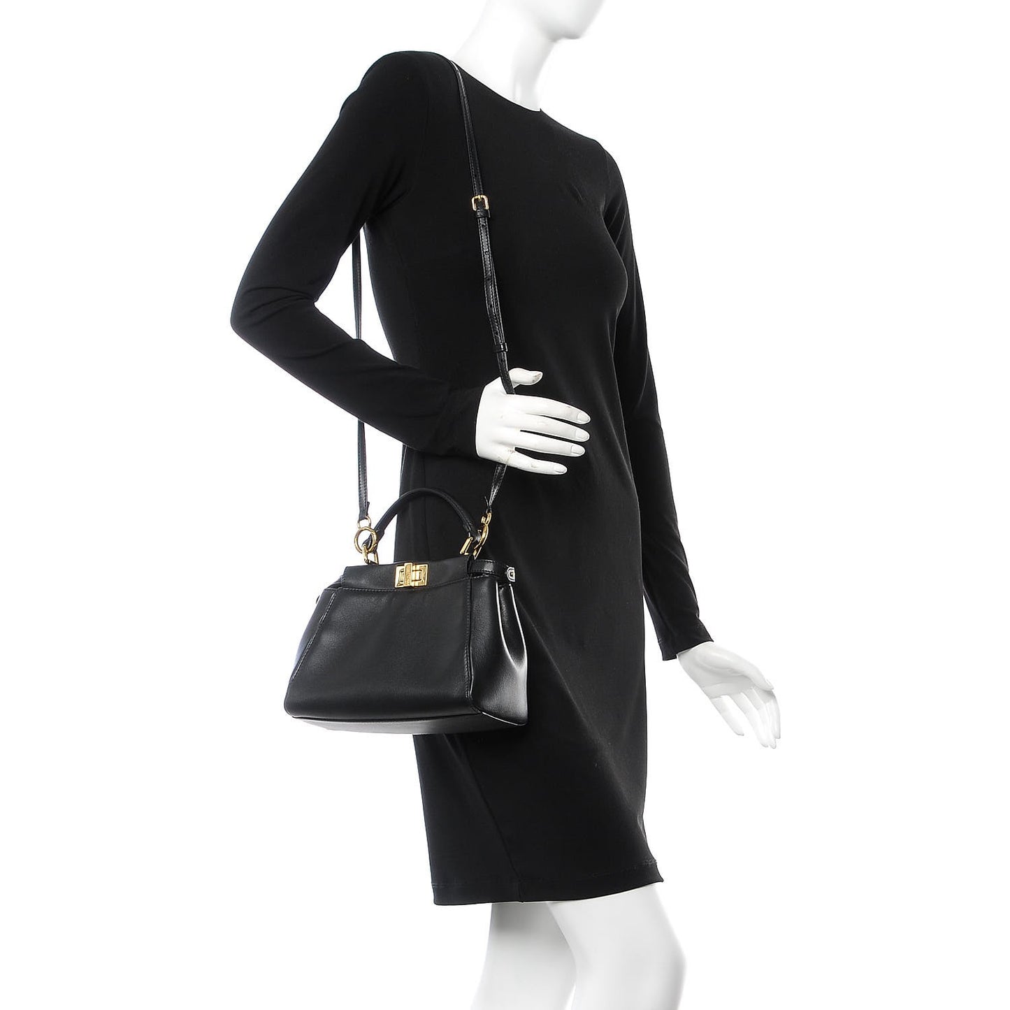 Nappa Mini Peekaboo Iconic Satchel Black