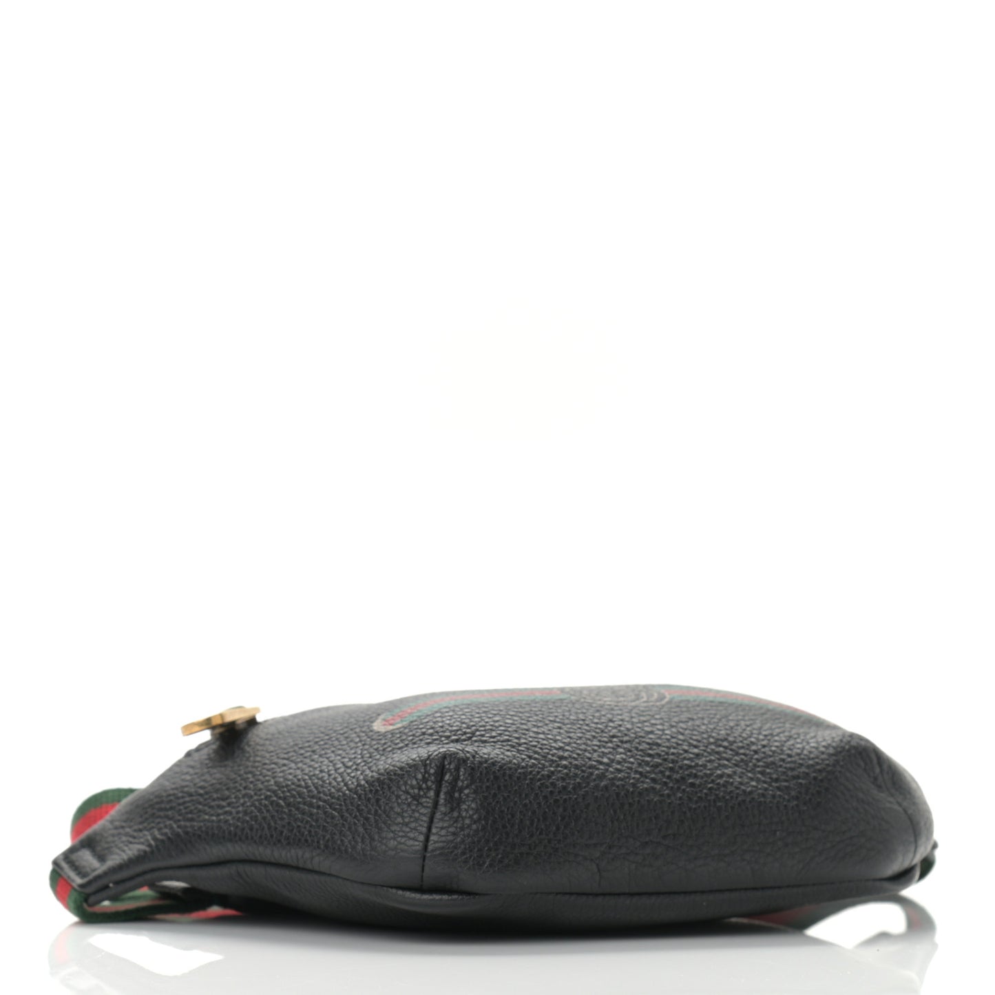 Grained Calfskin Small Logo Belt Bag Black