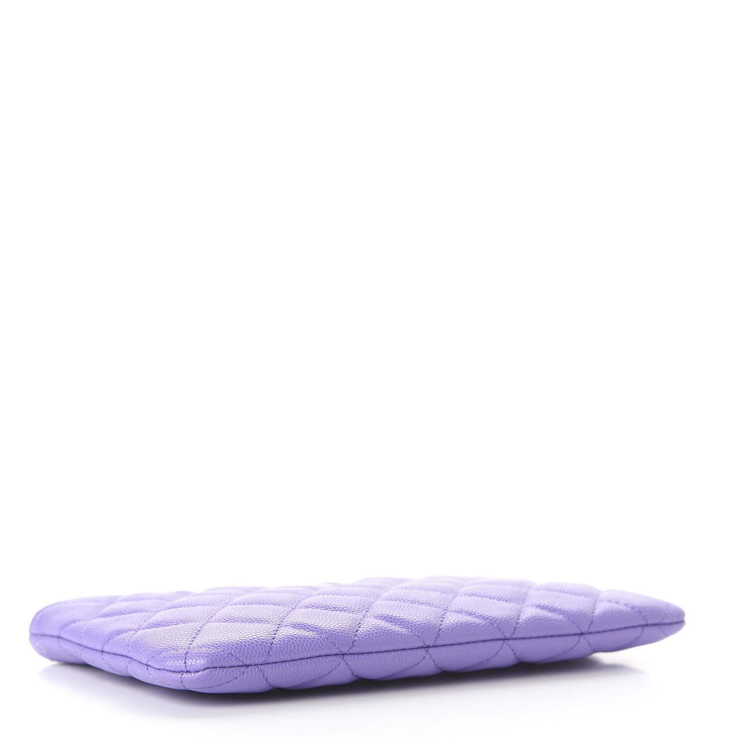 Caviar Quilted Small Zipped Pouch Purple