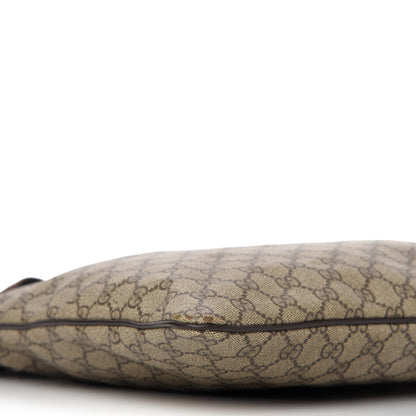 Gucci GG Supreme Monogram Medium Flat Messenger Bag Dark Brown 9 of 10