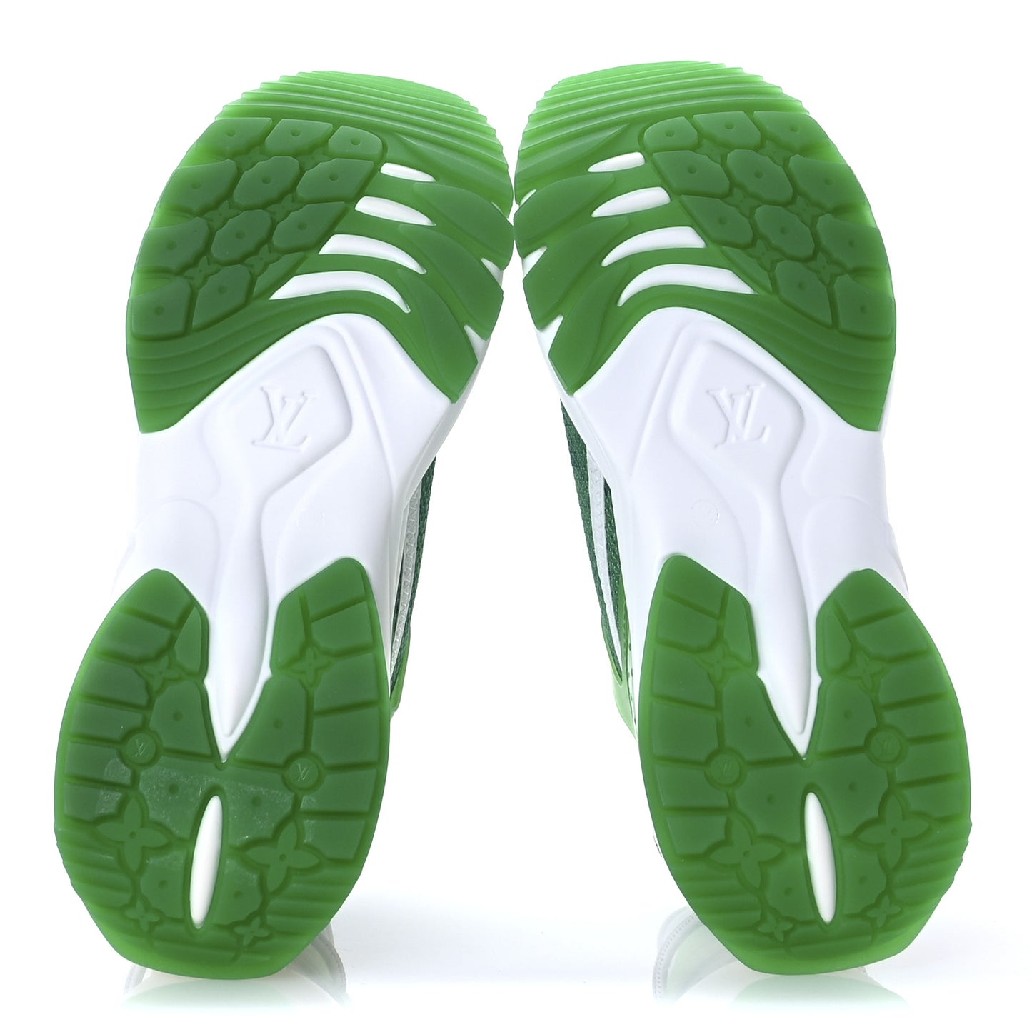 Monogram Calfskin Run 55 Sneakers 36 White Green