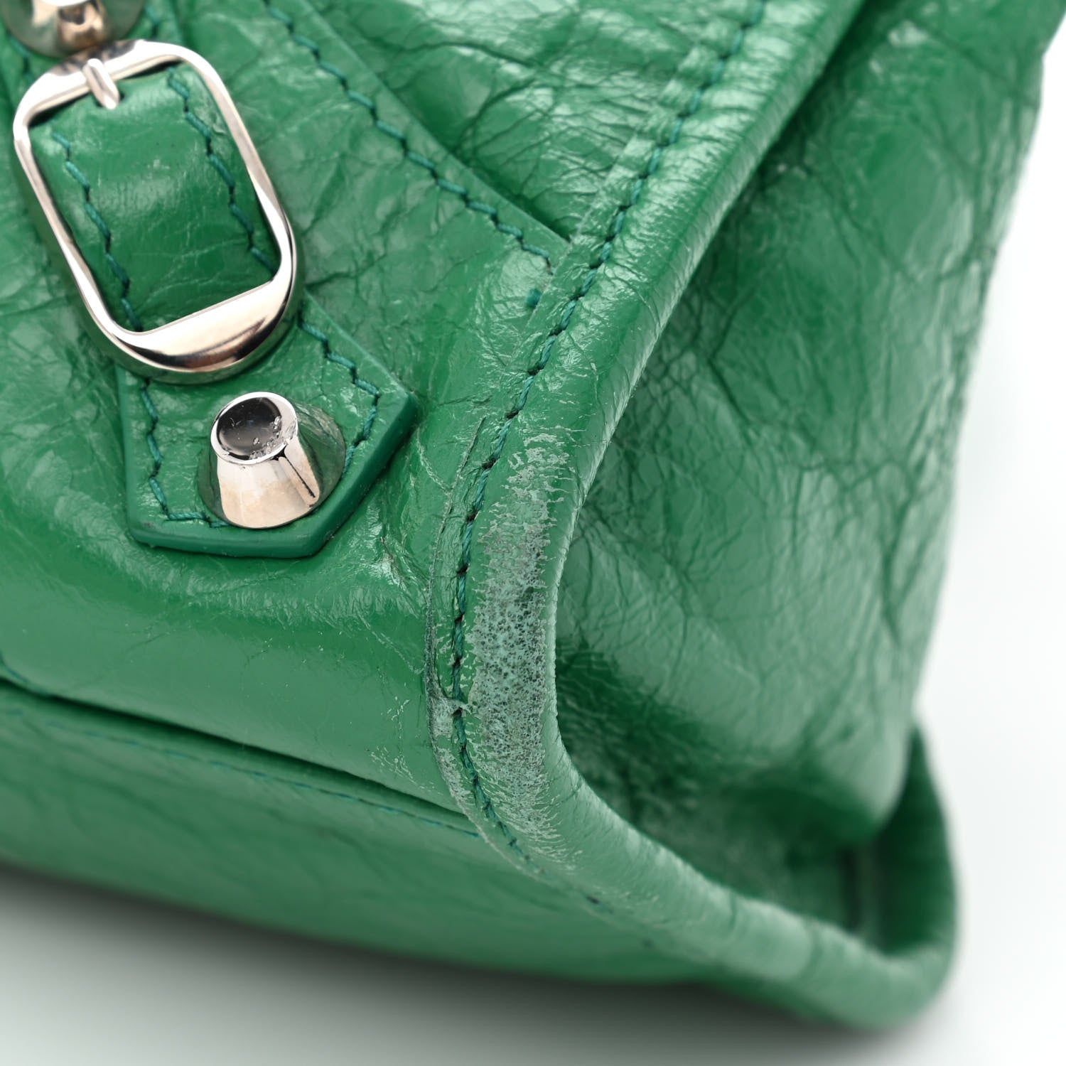 Balenciaga Agneau Classic Silver Hardware S City Magic Green 11 of 13