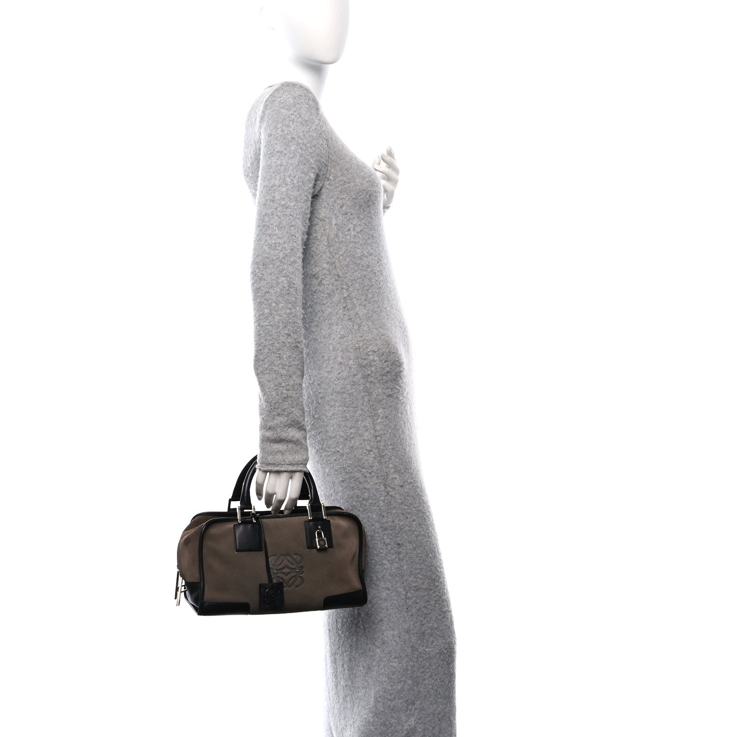 Loewe Suede Calfskin Amazona 28 Brown Black 2 of 10