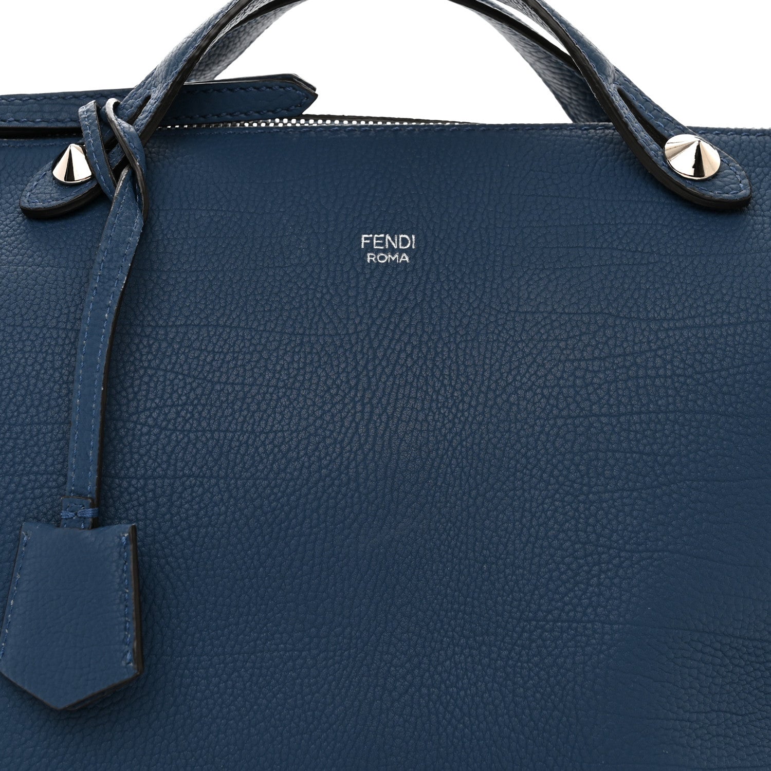 Fendi Vitello Camargue Large By The Way Boston Bag Blue 9 of 14