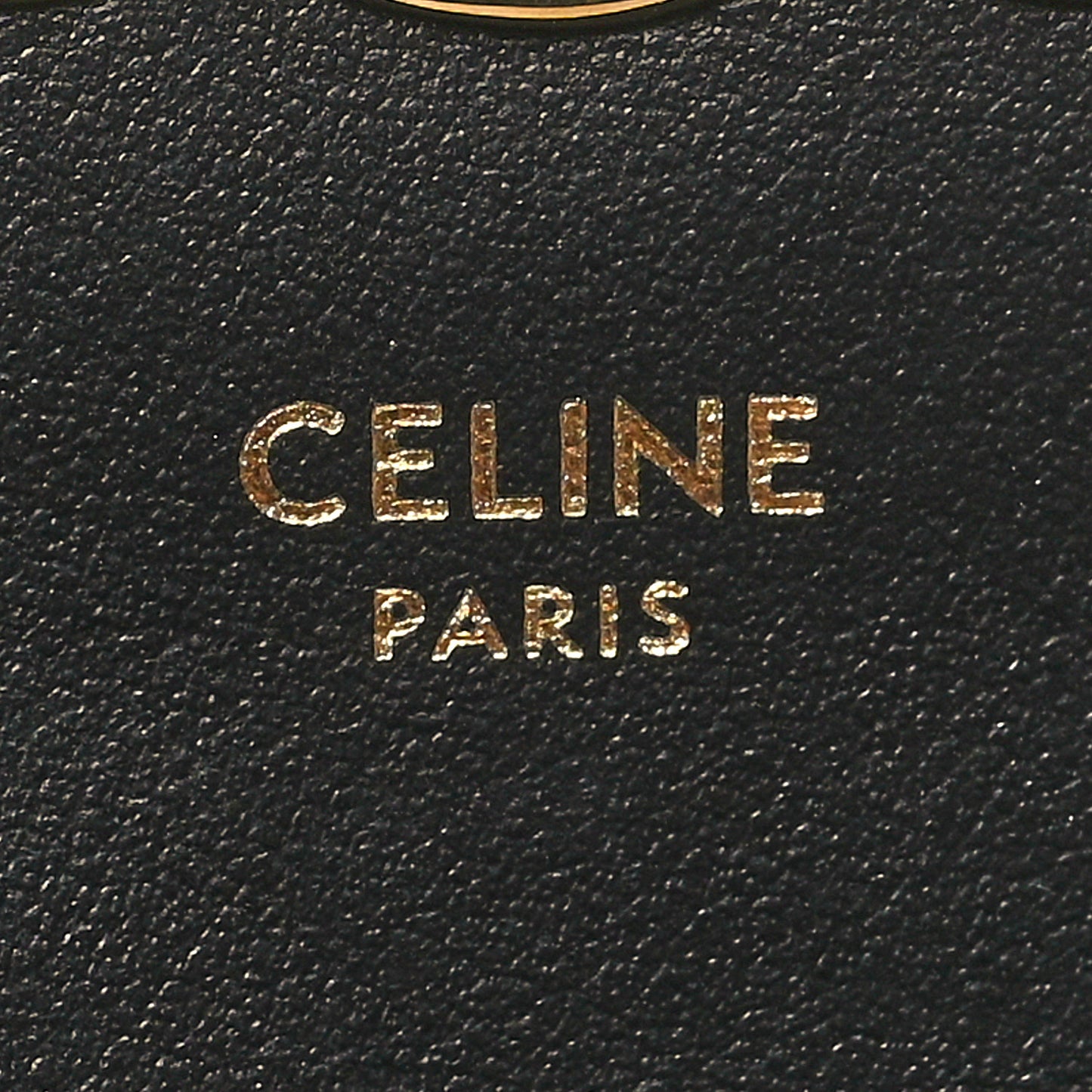 Shiny Calfskin Triomphe Flap Card Holder Black