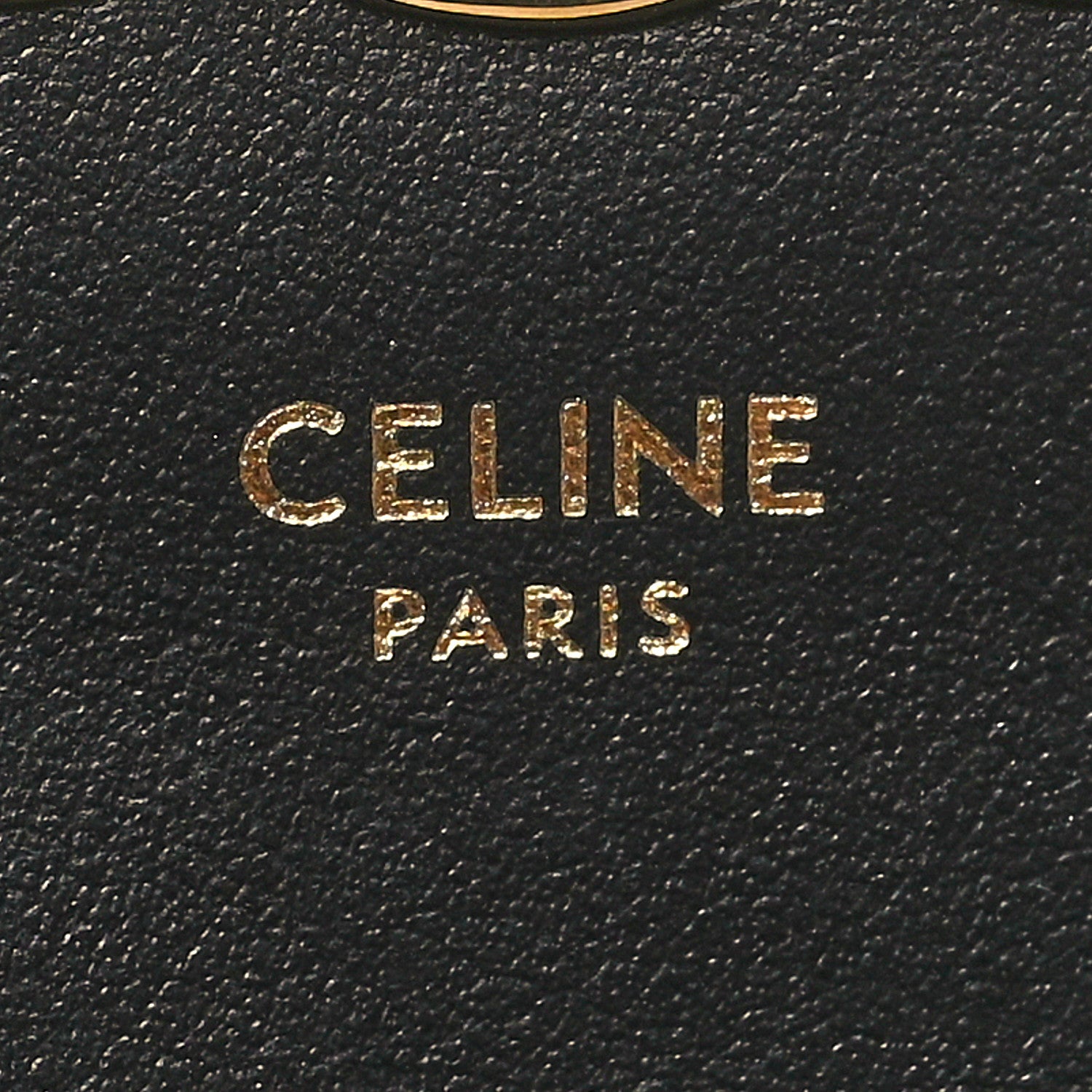 Celine Shiny Calfskin Triomphe Flap Card Holder Black 6 of 9