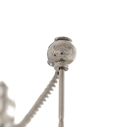 Chanel Baguette Crystal CC Drop Earrings Silver 4 of 5