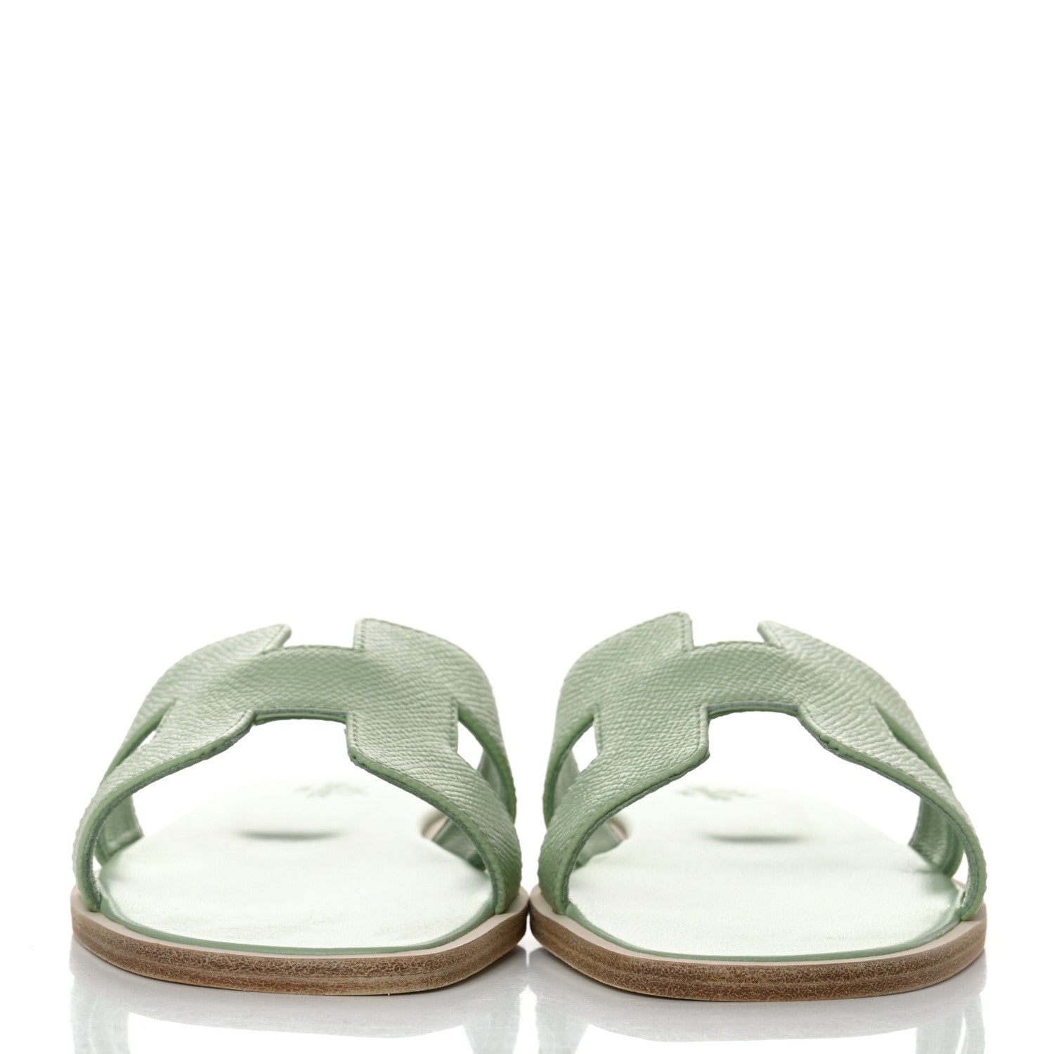 Hermes Epsom Oran Sandals 37 Vert Jade 2 of 9