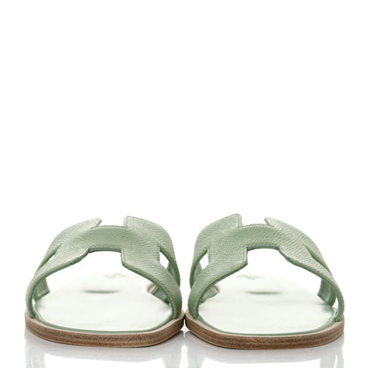 Hermes Epsom Oran Sandals 37 Vert Jade 2 of 9