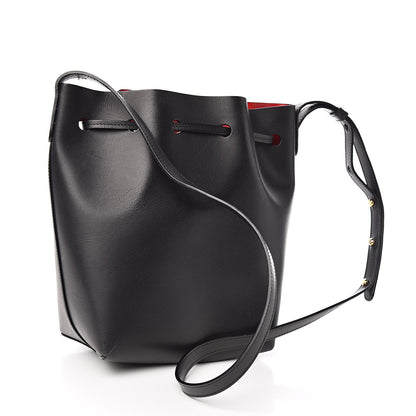 Mansur Gavriel Calfskin Mini Bucket Bag Black Flamma 3 of 9