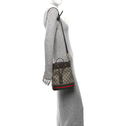 Gucci GG Supreme Monogram Web Small Ophidia Bucket Bag Brown 2 of 10