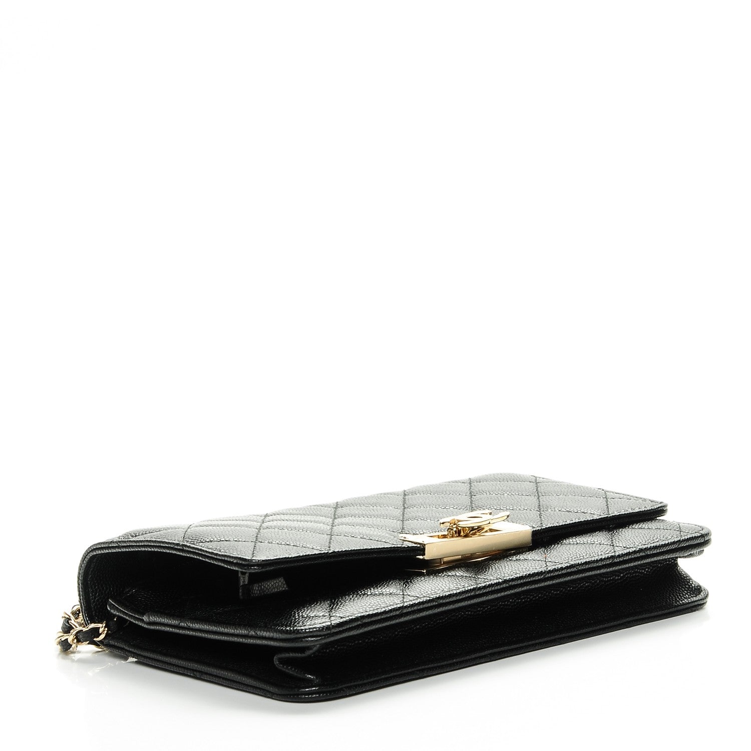 Chanel Caviar Quilted Golden Class Wallet On Chain WOC Black 4 of 8