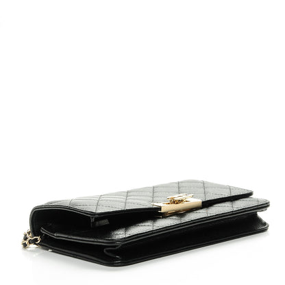 Chanel Caviar Quilted Golden Class Wallet On Chain WOC Black 4 of 8