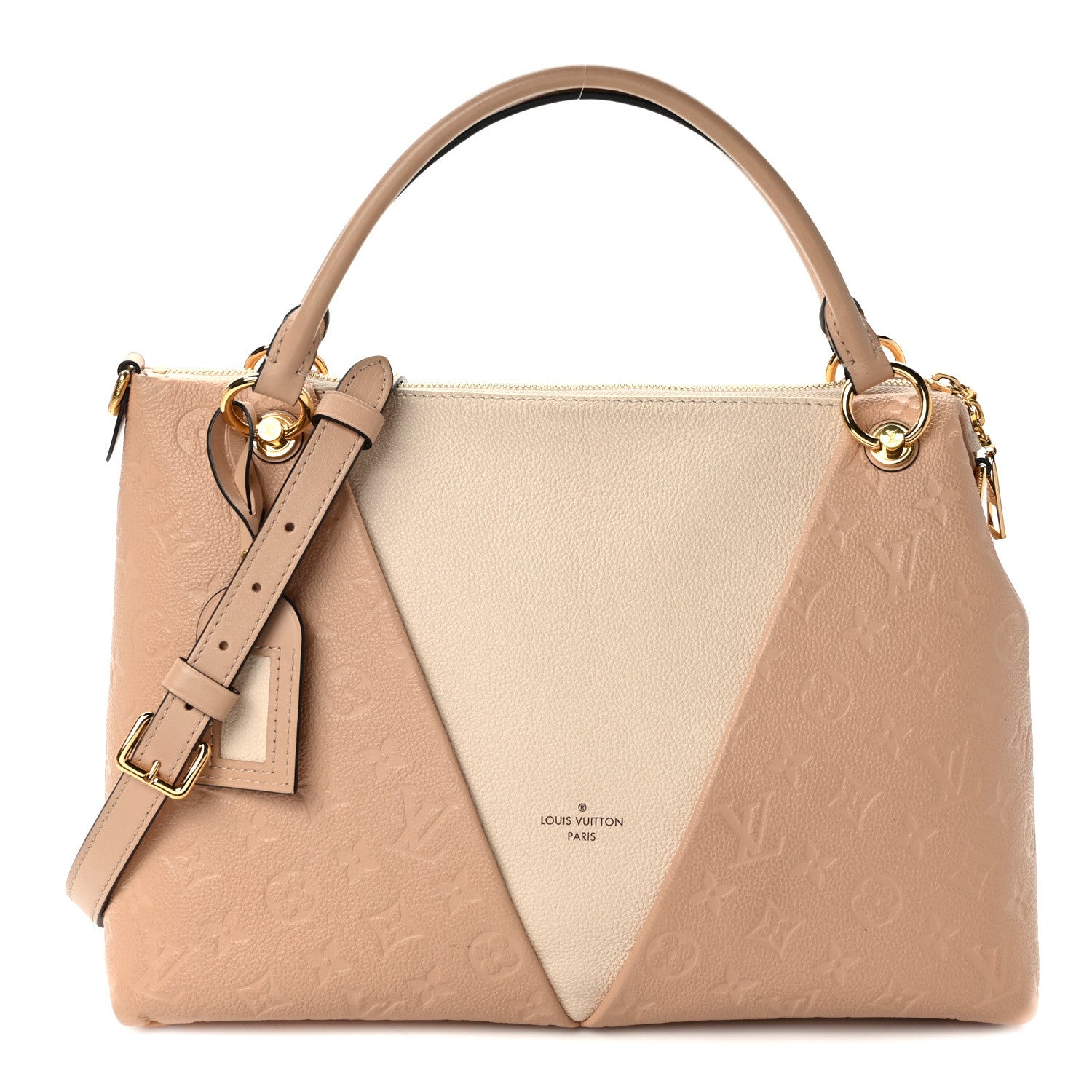 Louis Vuitton Empreinte V Tote MM Beige Rose Creme 1 of 10