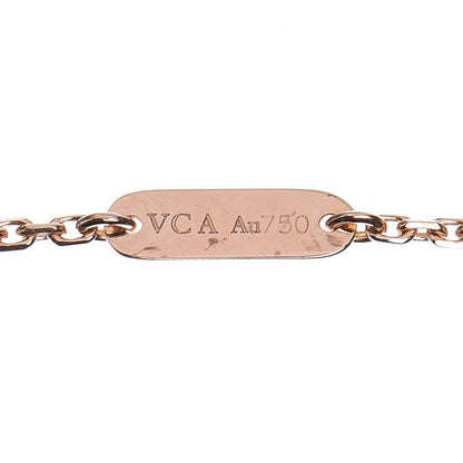 Van Cleef & Arpels 18K Rose Gold Diamond Mother of Pearl Vintage Alhambra Pendant Necklace 7 of 8