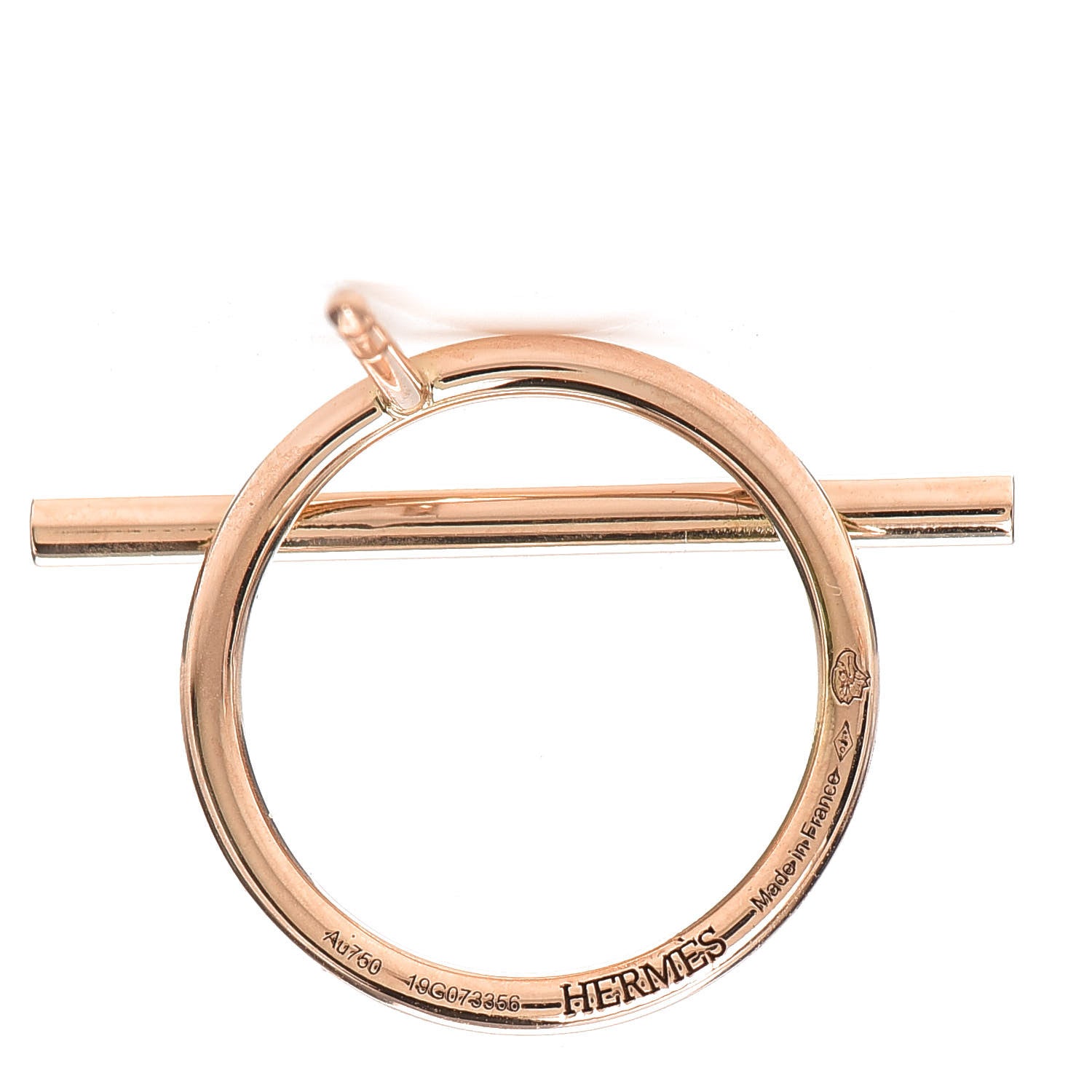 Hermes 18K Rose Gold MM Echappee Earrings 5 of 6