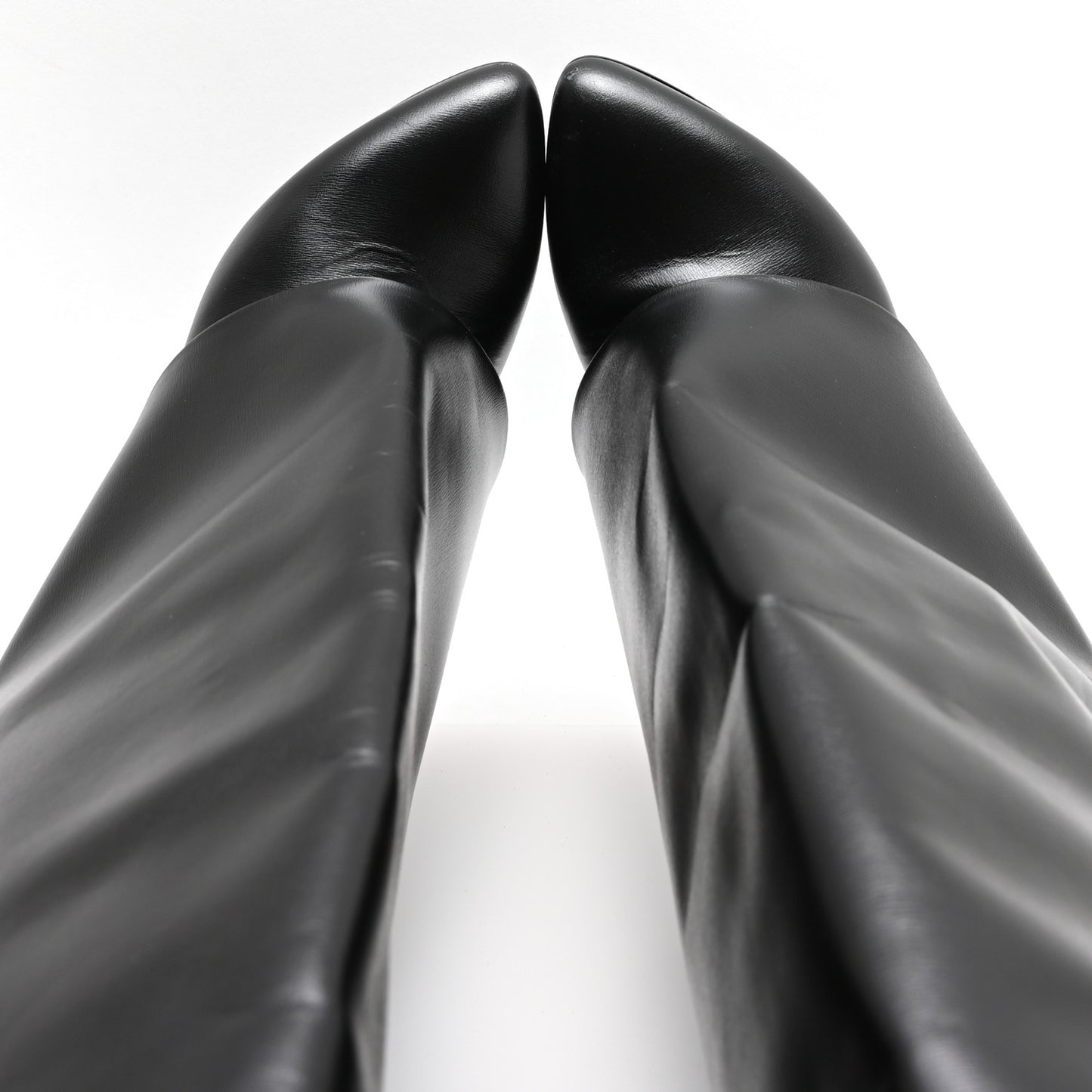 Calfskin Shark Lock Pant Boots 41 Black