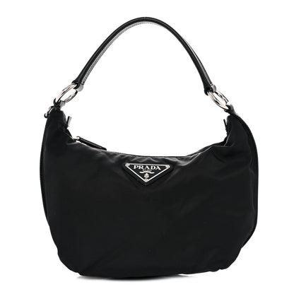 Prada Tessuto Nylon Saffiano Hobo Black 1 of 7