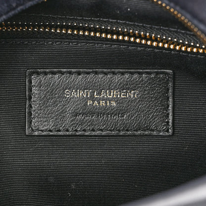 Saint Laurent Lambskin Quilted Victoire Camera Bag Deep Marine 6 of 10