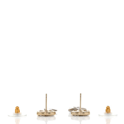 Chanel Ruthenium Crystal CC Star Moon Earrings Grey Gold 3 of 4