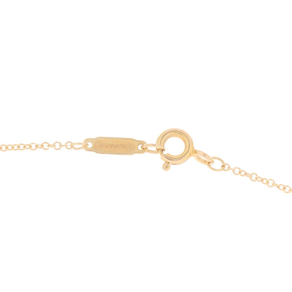 Tiffany 18K Rose Gold Diamond Mini Metro Peace Pendant Necklace 4 of 5