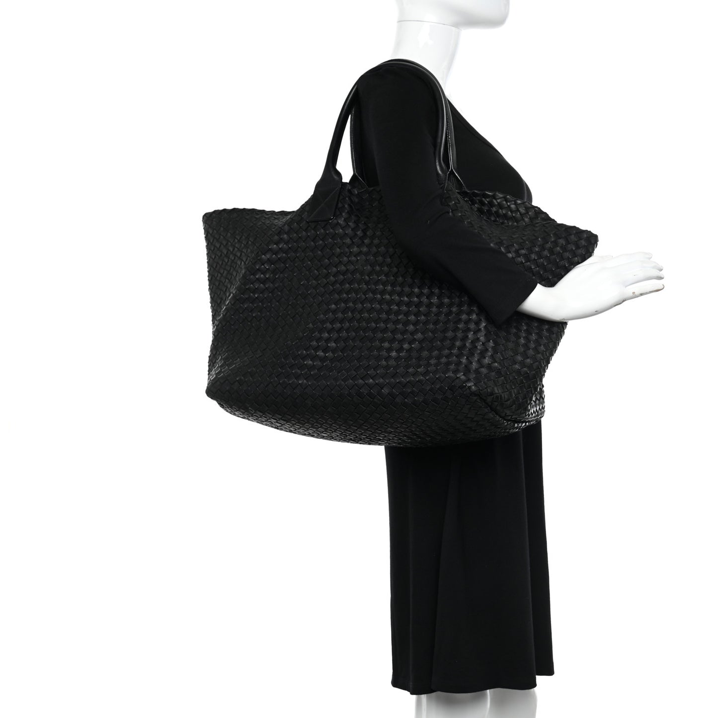 Nappa Intrecciato Large Cabat Black