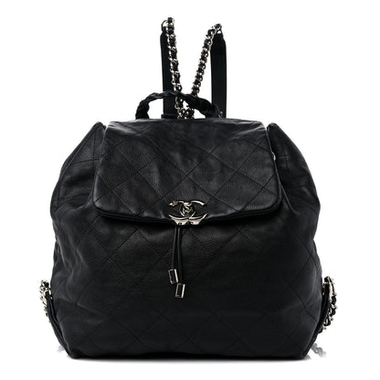 Chanel Grained Calfskin Stitched Braided With Style Backpack Black 1 of 9