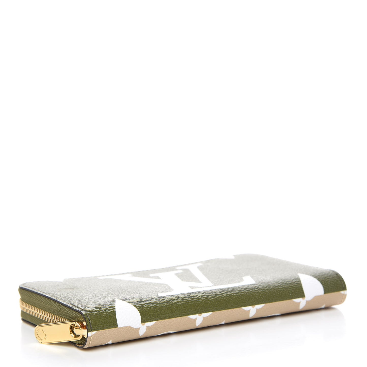 Monogram Giant Zippy Wallet Kaki White
